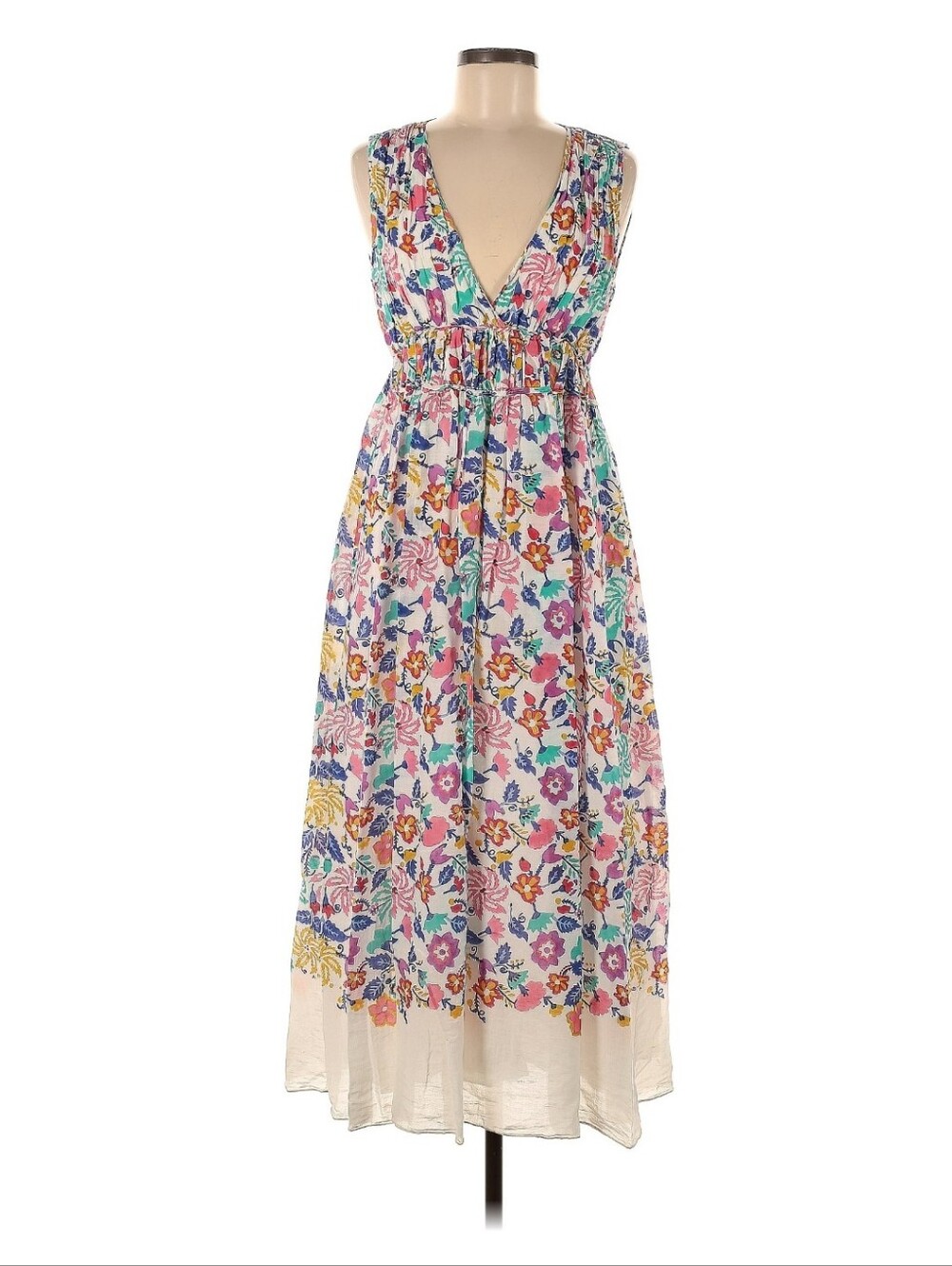 ROLLER RABBIT Floral V-Neck Maxi Dress